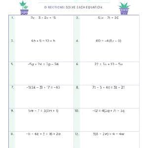 Image result for Multi-Step Equations Amazing Mathematics Worksheet Answers