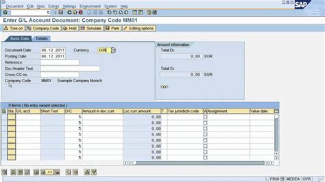 Afbeeldingsresultaten voor SAP FI Transaction Example