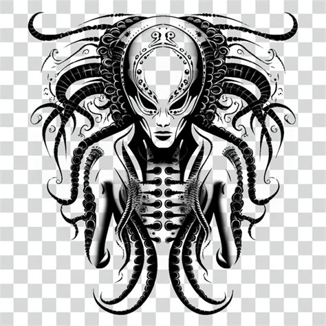 Image result for Alien Skull Tattoo Drawings