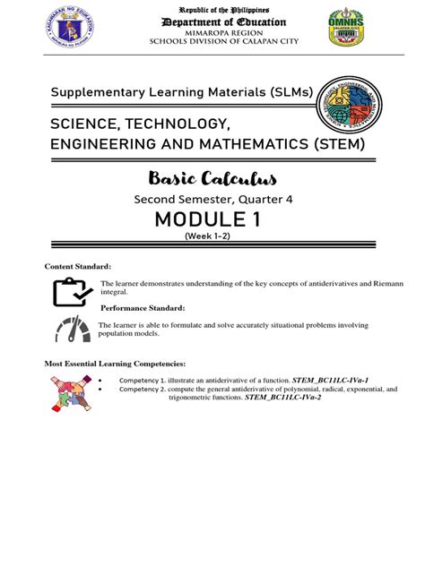 Image result for Basic Calculus Q4 Module 1