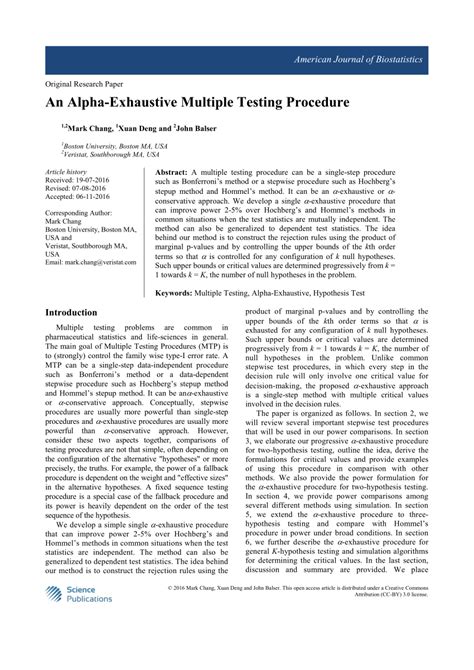 Multiple Testing Procedure에 대한 이미지 결과