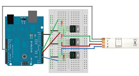 Toradh íomhá ar Arduino Uno LED Strip