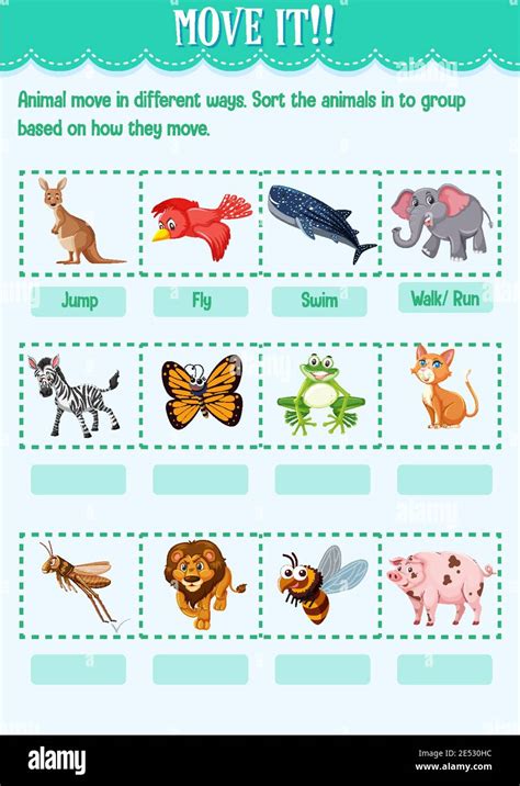 Image result for How Animals Move Worksheet