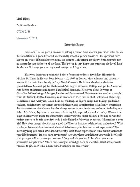 Image result for +Example Reasearch Paper with Interview