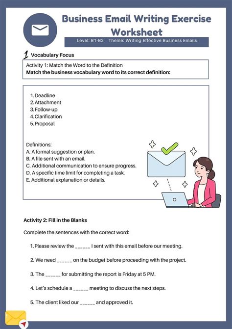 Image result for Email Writing ESL Worksheets