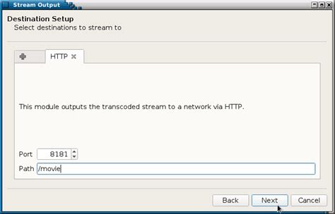 Toradh íomhá ar Stream VLC with Wizard
