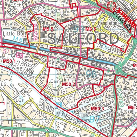 Toradh íomhá ar Postcode Map of Manchester