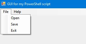 Afbeeldingsresultaten voor PowerShell GUI Ribbon Menu