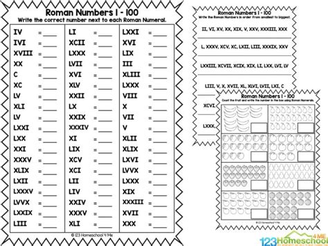 Class 4 Maths Roman Numerals Worksheet に対する画像結果