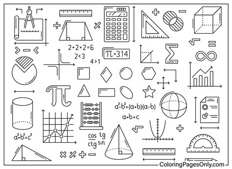Image result for Math Symbols Coloring Pages