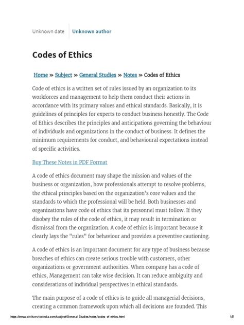 Résultat d’images pour EC Code of Ethics Printable