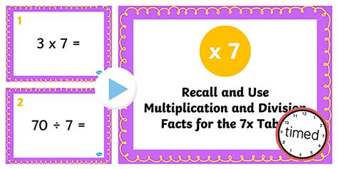 Image result for Multiplication Facts 7