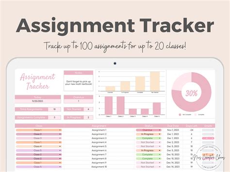 Image result for Assignment Tracker Spreadsheet