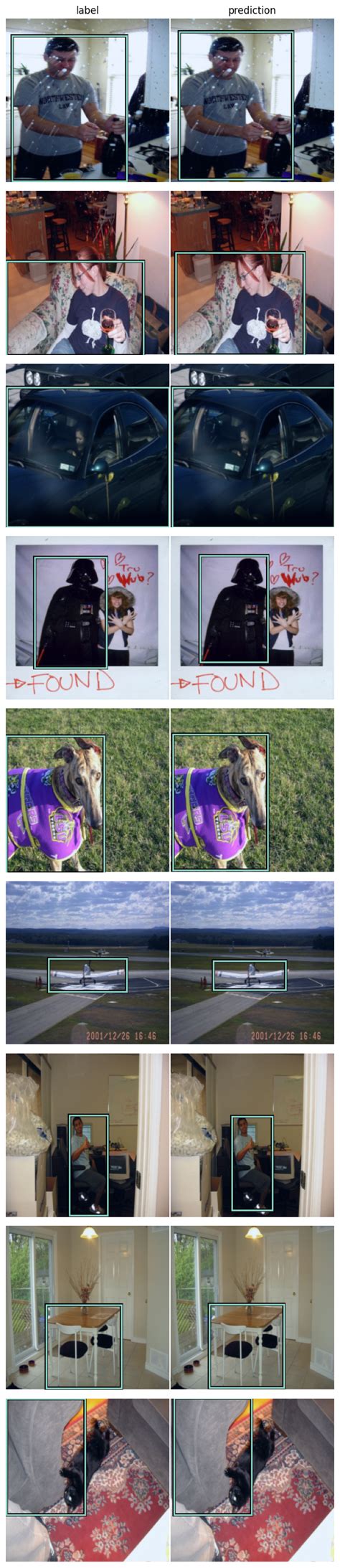 Overfitting Bounding Box에 대한 이미지 결과