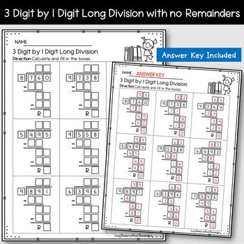 Image result for Long Division Grade 3 Using 1 Digit