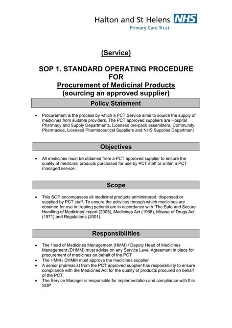 SOP for Purchase Department PDF に対する画像結果