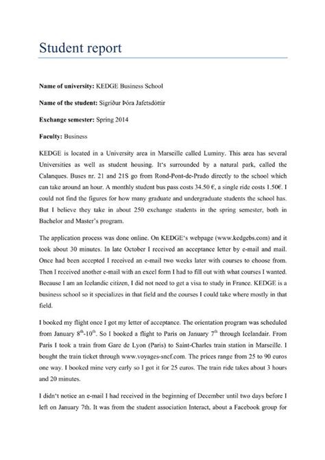 Business Report College Example に対する画像結果