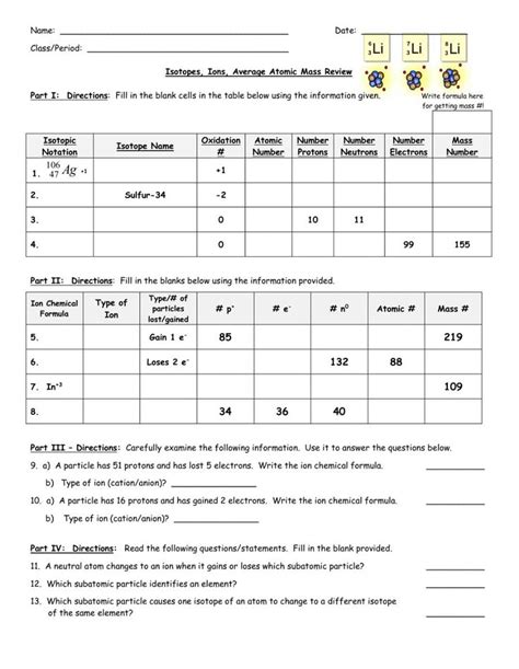 Image result for Making Ions Worksheet Answers