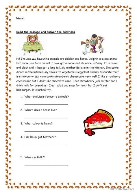 Image result for Reading Comprehension Worksheets Present Simple