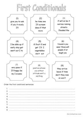 Image result for First Conditional Timeline Worksheets