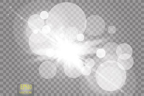 Toradh íomhá ar Transparent Light Burst Vector