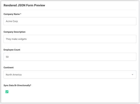 Image result for JSON Form Template
