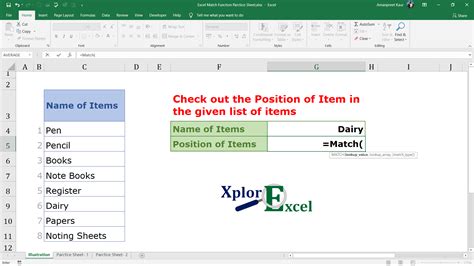 Image result for Excel Match Function for Beginner