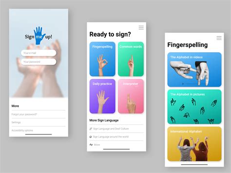 Image result for Sign Language App UI