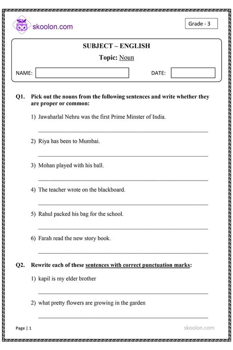 Toradh íomhá ar English Language Class 5 Worksheet