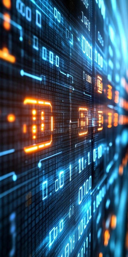 Toradh íomhá ar Abstract Image of Data or Code On a Computer Screen