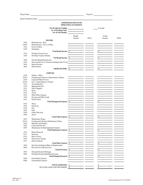 Afbeeldingsresultaten voor Operating Income Statement Form 216