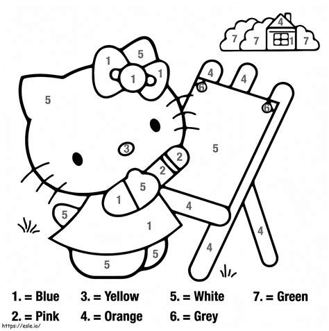 Image result for Hello Kitty Coloring Pages Multiplication