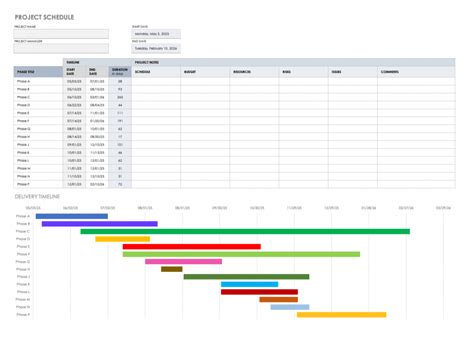 Project Schedule Template Free に対する画像結果