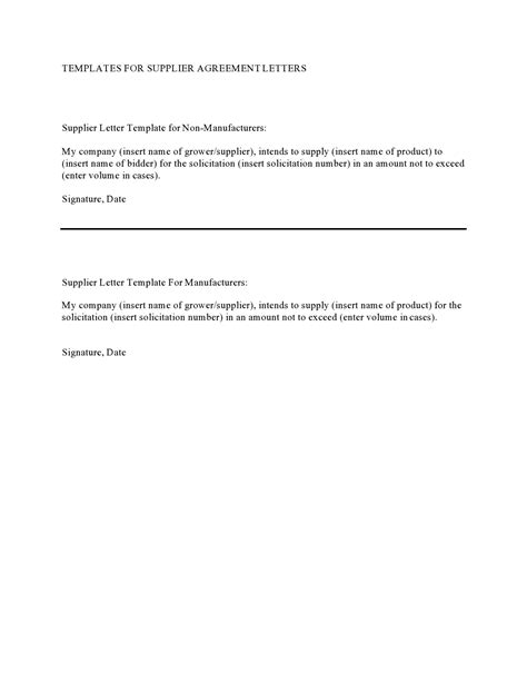 Toradh íomhá ar Simple Letter of Agreement Template