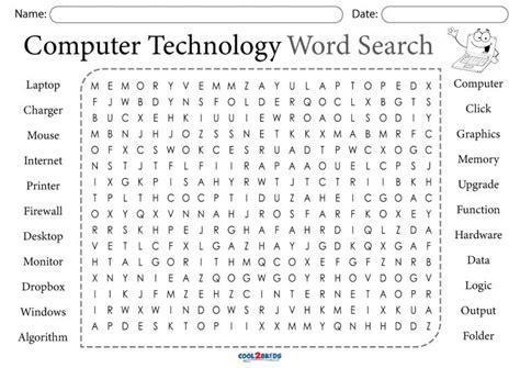 Image result for Word Search for Computer Technology Students