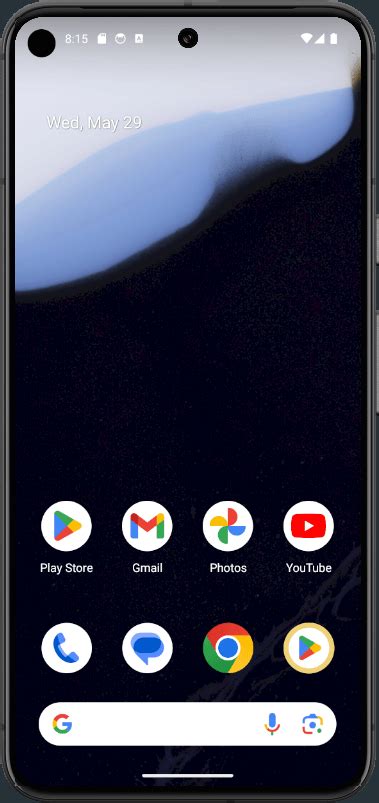 Toradh íomhá ar Android Studio Pixel 5 Emulator