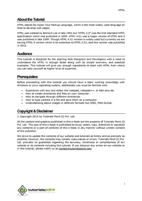 HTML by Tutorial Point に対する画像結果