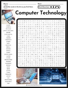Image result for Word Search for Computer Technology Students
