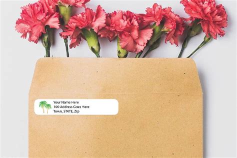 Toradh íomhá ar Palm Tree Return Address Labels
