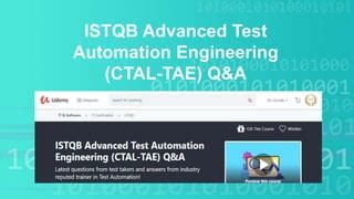 Image result for ISTQB Test Automation Engineer