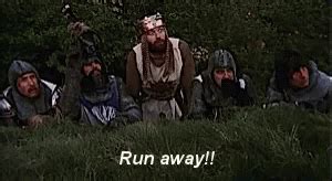 Monty Python Run Away GIFs | GIFDB.com