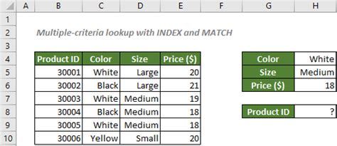 Image result for Multi-Criteria INDEX/MATCH Excel
