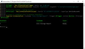 Image result for Scheduled Task PowerShell
