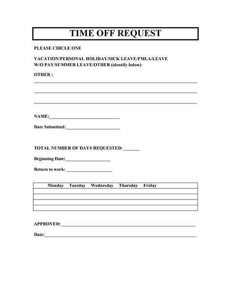 Image result for Employee Time Off Request Form PDF