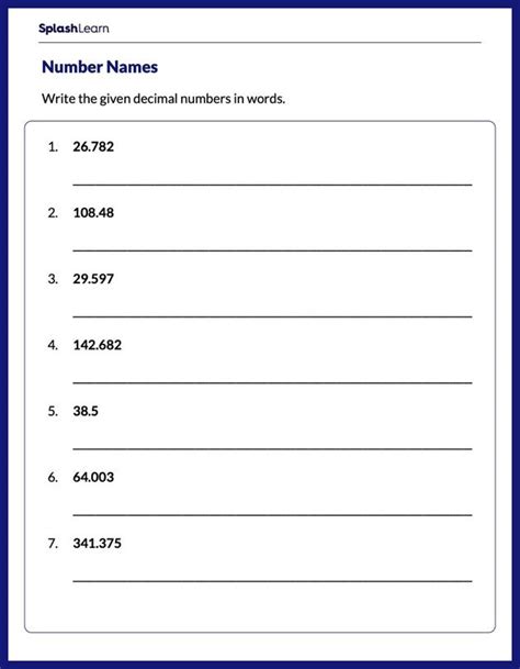 Afbeeldingsresultaten voor Decimal Place Names