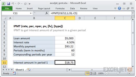 Toradh íomhá ar Math Behind Excel Ipmt Function