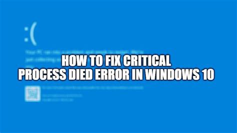 Image result for Blue Screen Error Critical Process Died
