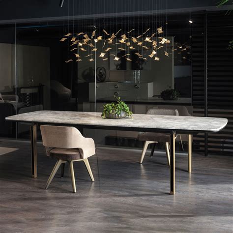 Modern Rectangular Marble Dining Table - Juliettes Interiors