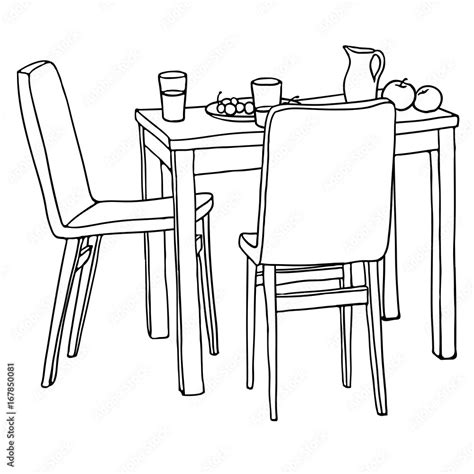 Image result for Kitchen Table Drawing