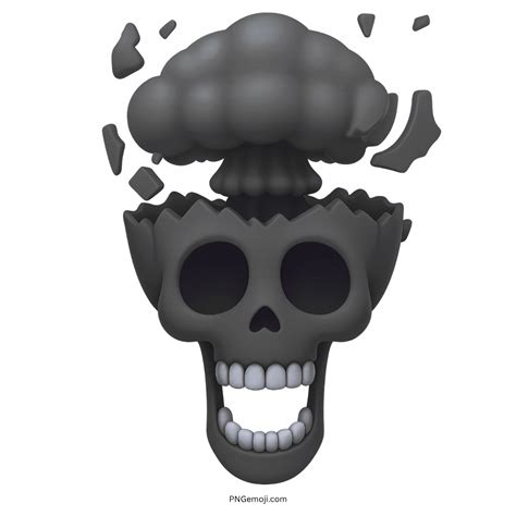 Image result for Exploding Skull. Emoji PNG